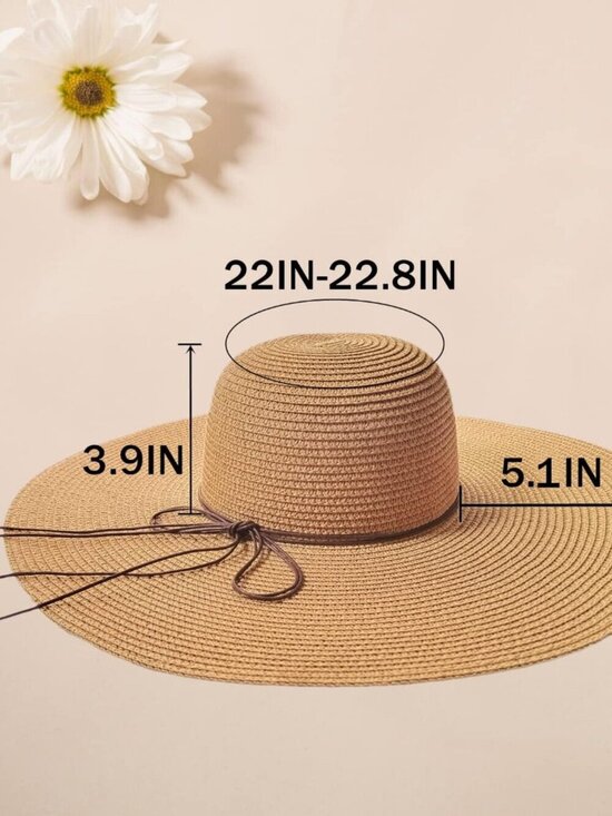 Women Foldable Summer Wide Brim Packable Sun Hat Travel Straw Fedora Hat Khaki1